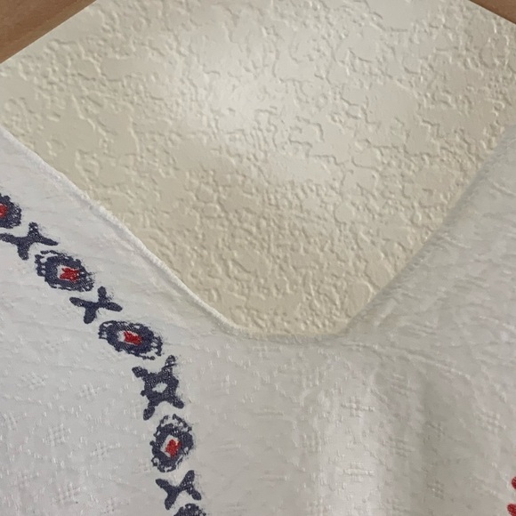 Aztec trim tassel cover up kaftan poncho - Picture 2 of 9